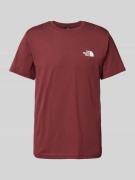 The North Face T-Shirt mit Label-Print Modell 'SIMPLE DOME' in Bordeau...