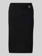 Guess Knielanger Rock mit Zierknopf Modell 'ZAMA' in Black, Größe XL
