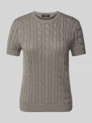 Lauren Ralph Lauren Strickshirt mit Zopfmuster Modell 'EYELAH' in Mitt...