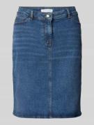 Christian Berg Woman Knielanger Jeansrock im 5-Pocket-Design in Jeansb...