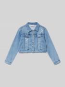 Happy Girls Jeansjacke mit Motiv-Stitching in Blau, Größe 128