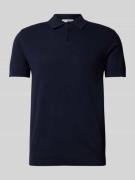 SELECTED HOMME Poloshirt mit elastischen Abschlüssen in Blau Melange, ...