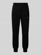 KARL KANI Regular Fit Sweatpants mit Label-Stitching in Black, Größe M