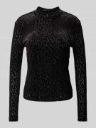 Only Langarmshirt mit Animal-Muster aus Mesh Modell 'ELIANA' in Black,...