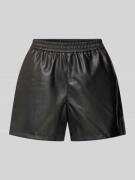 Noisy May Shorts in Leder-Optik Modell 'ANDY' in Black, Größe L