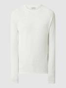 Jack & Jones Regular Fit Strickpullover aus reiner Baumwolle in Weiss,...