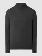 SELECTED HOMME Strickjacke mit Stehkragen Modell 'BERG' in Anthrazit M...