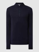 SELECTED HOMME Regular Fit Troyer mit kurzem Reißverschluss in Marine,...