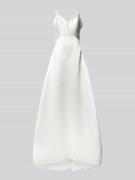 Luxuar Brautkleid mit Spitzenbesatz in Offwhite, Größe 36