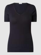 Hanro T-Shirt aus Baumwolle Modell 'Cotton Seamless' in Black, Größe L