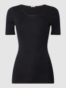 Hanro T-Shirt aus Baumwolle Modell 'Cotton Seamless' in Black, Größe L