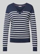 Tommy Hilfiger Strickpullover mit gerippten Abschlüssen in Marine, Grö...