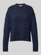 Tommy Hilfiger Strickpullover aus reiner Baumwolle mit Rundhalsausschn...