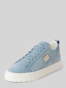 Antony Morato Low Top Sneaker aus Leder mit Label-Detail in Hellblau, ...