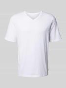 Jack & Jones T-Shirt mit V-Ausschnitt Modell 'ORGANIC BASIC' in Weiss,...