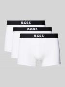 BOSS Trunks mit elastischem Logo-Bund im 3er-Pack Modell 'ONE' in Weis...