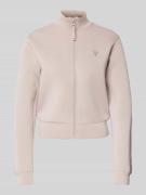 Guess Activewear Sweatjacke mit Label-Badge Modell 'NEW ALLIE' in Taup...