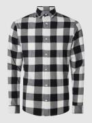 Jack & Jones Freizeithemd mit Knopfleiste Modell 'GINGHAM' in Weiss, G...