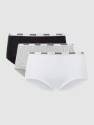 PUMA Panty mit Stretch-Anteil im 3er-Pack in Hellgrau, Größe L