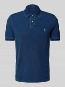 Polo Ralph Lauren Poloshirt mit Label-Stitching in Marine, Größe M