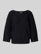 MAERZ Muenchen Strickpullover mit Kimonoärmeln in Marine, Größe 36