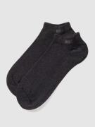 BOSS Sneakersocken mit Label-Print im 2er-Pack in Anthrazit, Größe 39/...