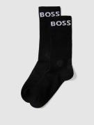 BOSS Socken mit Label-Print im 2er-Pack in Black, Größe 43-46