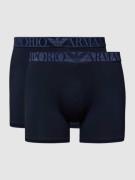 Emporio Armani Trunks im 2er-Pack mit Brand-Schriftzug in Dunkelblau, ...