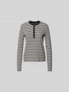 Anine Bing Longsleeve mit kurzer Knopfleiste in Black, Größe M