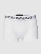 Emporio Armani Trunks mit Logo-Bund in Weiss, Größe L