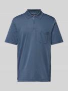 RAGMAN Regular Fit Poloshirt mit Brusttasche in Rauchblau, Größe XXL