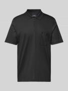 RAGMAN Regular Fit Poloshirt mit Brusttasche in Black, Größe XXL