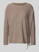 ZABAIONE Longsleeve mit Rundhalsausschnitt in Beige Melange, Größe L