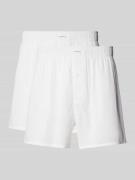 Bread & Boxers Boxershorts mit elastischem Bund in Weiss, Größe M