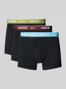 Nike Trunks mit elastischem Logo-Bund im 3er-Pack in Bordeaux, Größe M