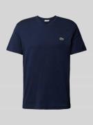 Lacoste T-Shirt mit Label-Stitching Modell 'Basic' in Marine, Größe 4X...