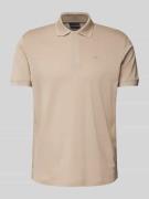 Emporio Armani Poloshirt mit Label-Stitching in Taupe, Größe L