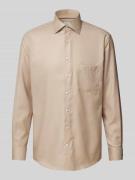 ETERNA Modern Fit Business-Hemd mit Kentkragen in Sand Melange, Größe ...