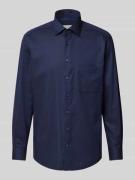 ETERNA Modern Fit Business-Hemd mit Kentkragen in Dunkelblau Melange, ...