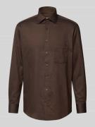 ETERNA Modern Fit Business-Hemd mit Kentkragen in Terra Melange, Größe...