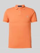 Polo Ralph Lauren Poloshirt mit Label-Stitching in Orange, Größe L