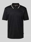 BOSS Poloshirt mit Label-Print Modell 'Penrose' in Black, Größe L