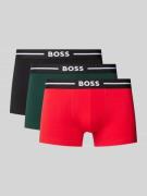 BOSS Trunks mit elastischem Label-Bund im 3er-Pack in Black, Größe S