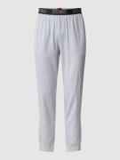 HUGO Sweatpants mit Label-Stitching Modell 'Unite' in Mittelgrau Melan...