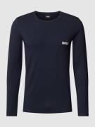 BOSS Longsleeve mit Label-Stitching Modell 'Infinity' in Dunkelblau, G...