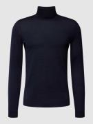 BOSS Strickpullover aus Merinowolle Modell 'Musso' in Marine, Größe M