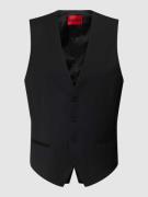 HUGO Anzugweste mit Paspeltaschen in Black, Größe 46