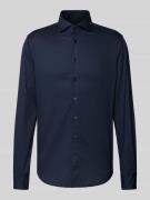 Profuomo Slim Fit Businesshemd aus Twill in Bleu, Größe 44