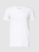 Schiesser T-Shirt mit V-Ausschnitt Modell 'Long Life Cotton T-shirt' i...