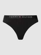 TOMMY HILFIGER String mit elastischem Logo-Bund in Black, Größe S